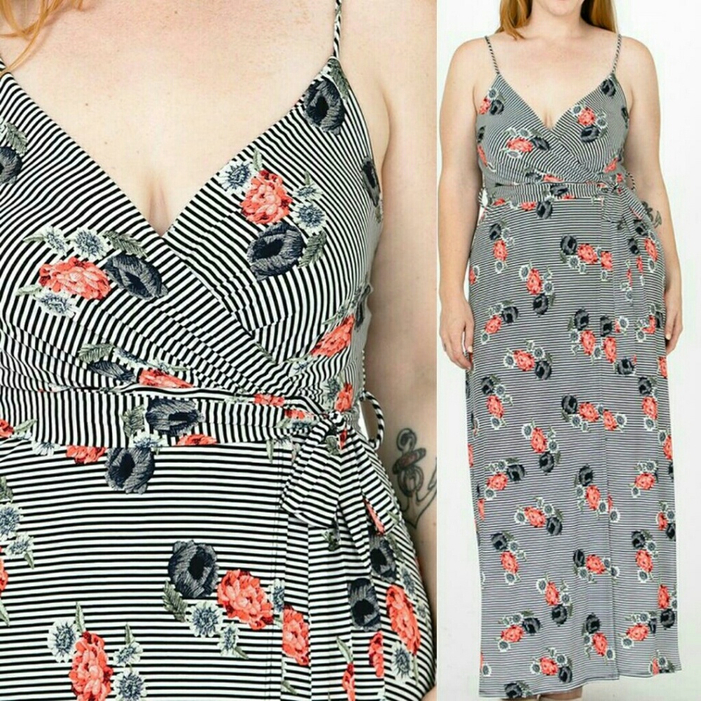 ➕ Floral Spaghetti Maxi Dress - Picture 4 of 4